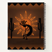 Kokopelli Southwest Rustic Brown Notitieboek (Achterkant)