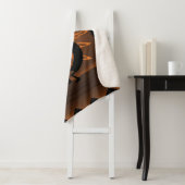 Kokopelli Southwest Rustic Brown Sherpa Deken (In situ)