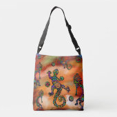 Kokopelli Southwestern Art Crossbody Tas (Achterkant)