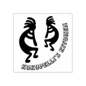 Kokopelli Southwestern Custom Rubberstempel (Afrduk)