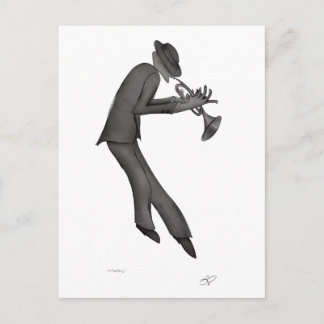 Kokopelli Speelt de kunst van de Blues Briefkaart