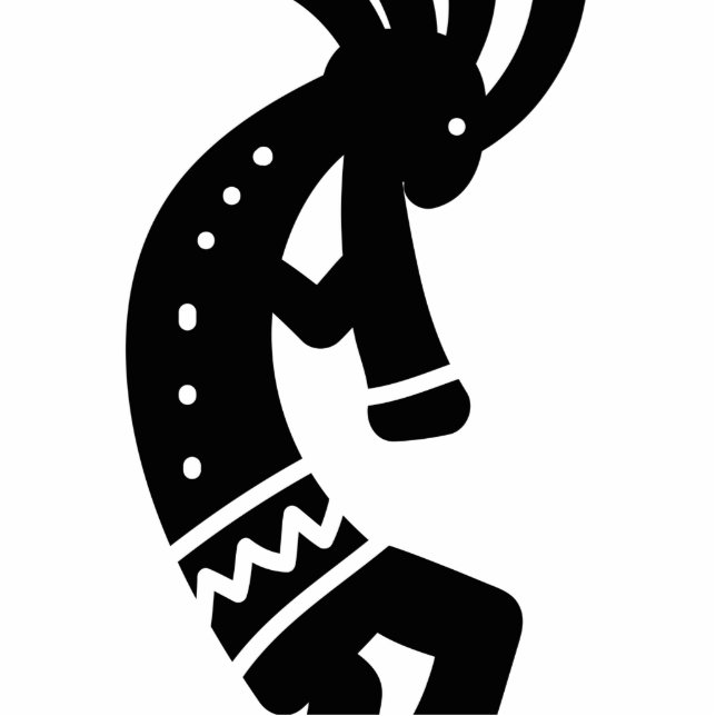 Kokopelli Staand Fotobeeldje (Voorkant)