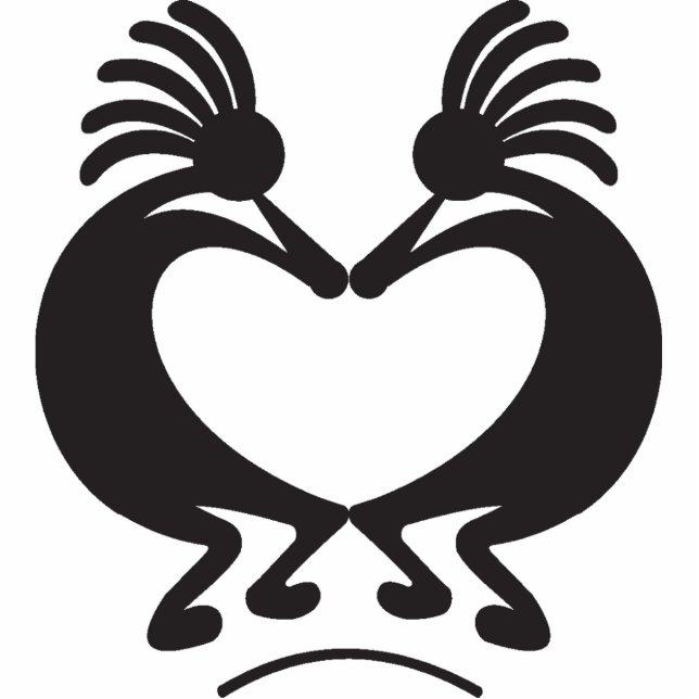 Kokopelli Staand Fotobeeldje (Voorkant)