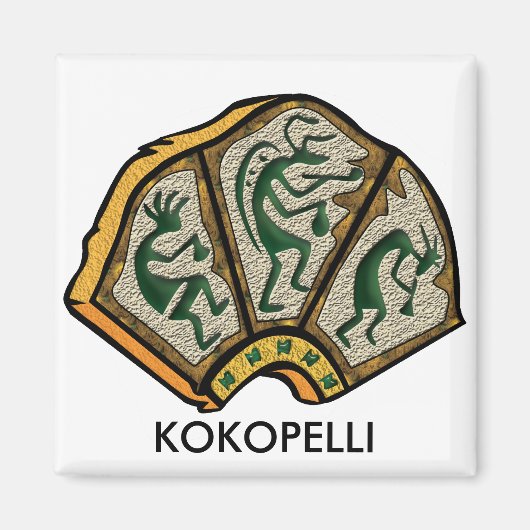 Kokopelli Stone Magneet (Voorkant)