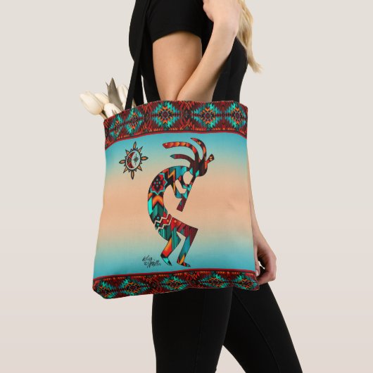 Kokopelli Sud-Ouest Et Sac fourre-tout Soleil (De près)