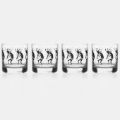 Kokopelli Sud-Ouest Noir Et Blanc Peut Verre (Gauche)