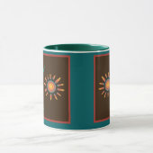 Kokopelli Sud-Ouest Turquoise Brown Café Mugs (Centre)