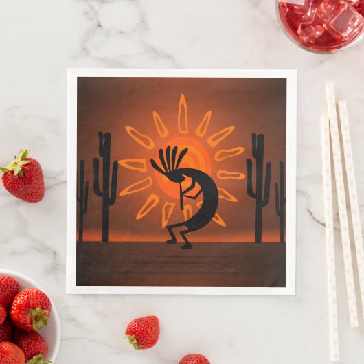 Kokopelli Sun Bronzed Sunset Brown Servet (Insitu)