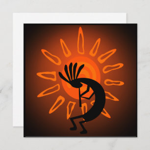 Kokopelli Sun Bronzed Sunset Flat Kaart