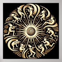 Kokopelli Sun Dance - Tribal Spirit Art