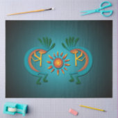 Kokopelli Sun Southwest Turquoise Decoupage 2 Tissuepapier (Craft)