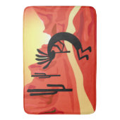 Kokopelli Sunset Desert Landscape Bath Mat (Voorkant Verticaal)