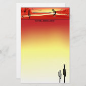 Kokopelli Sunset Stationery Briefpapier (Voorkant / Achterkant)