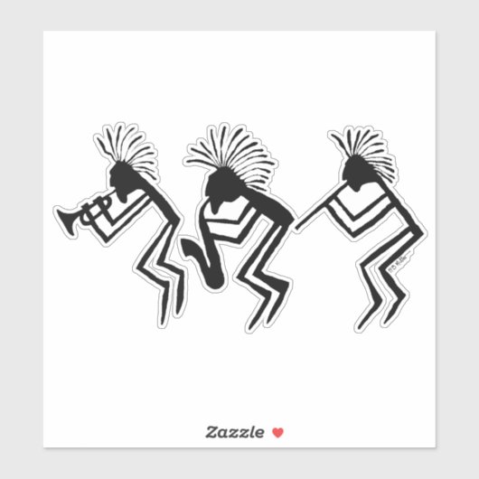 Kokopelli - Talking Canyons, New Mexico Sticker (Vel)