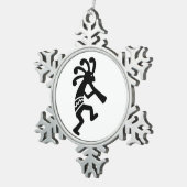 Kokopelli Tin Sneeuwvlok Ornament (Rechts)