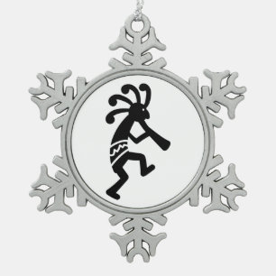 Kokopelli Tin Sneeuwvlok Ornament