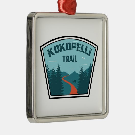 Kokopelli Trail Metalen Ornament (Rechts)
