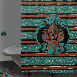 Kokopelli Tribal Sun Zuidwest Douchegordijn