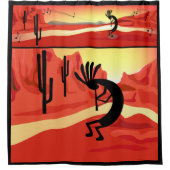 Kokopellii Sunset Desert Paysage Douche rideau (Devant)