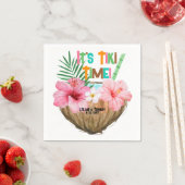 Kokoscocktail Tropische Tiki Koppel Bruisfeestje Servet (Insitu)
