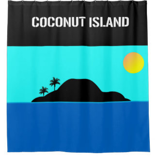 kokoseiland douchegordijn