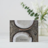 Kokosnoot Briefkaart (Staand voorkant)