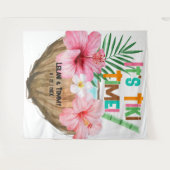 Kokosnoot Cocktail Tropische Tiki Koppel Bruisfees Wandkleed (Voorkant (horizontaal))