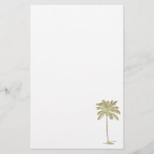 Kokosnoot Palm Tree Illustratie Tropisch Thema Briefpapier
