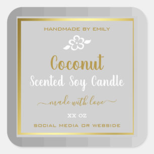 Kokosnoot Product Verpakking Etiketten Goud Lichtg