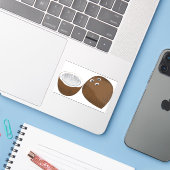 Kokosnoot Sticker (Laptop met iPhone)