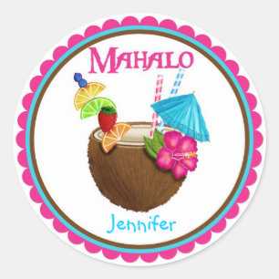 Kokosnoot Tropische Drink Stickers