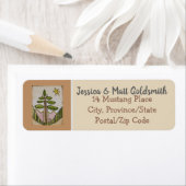 Kokosnootboom Abstracte Adresetiketten Etiket (Insitu)