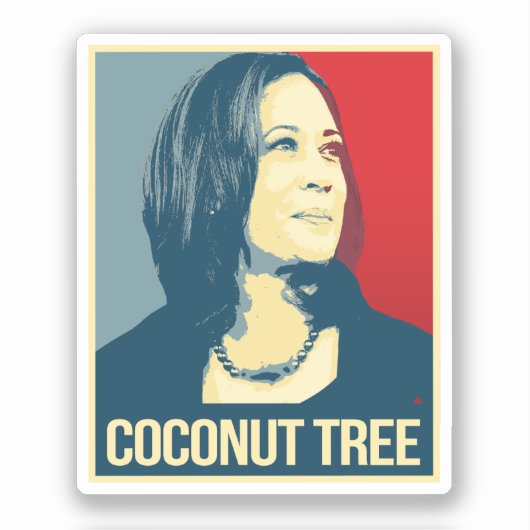 Kokosnootboom Kamala Sticker (Voorkant)