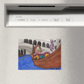 Kokosnoot's Adventures: Februari Magnet 3.5"x2.5" Magneet (Insitu (Vaatwasser))