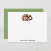 Kokosnoten en Hibiscus Tropisch Persoonlijk Notitiekaartje (Voorkant / Achterkant)