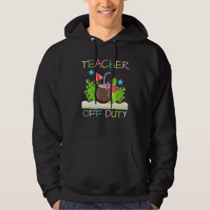 Kokospalm Boom Strand Vakantie Leraar Buiten Diens Hoodie