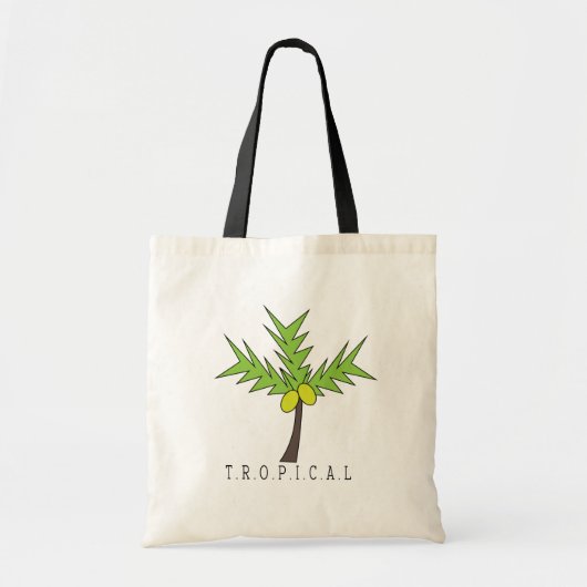 Kokospalm Tropische Boodschappentas Tote Bag (Voorkant)