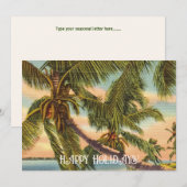 Kokospalm Vakantiewenskaart Feestdagenkaart (Voorkant / Achterkant)