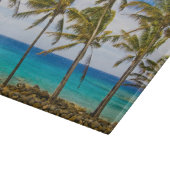 Kokospalmbomen (Cocos nucifera) die in Snijplank (Hoek)