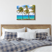 Kokospalmbomen (Cocos nucifera) wiegen in Canvas Afdruk (Insitu (Slaapkamer))