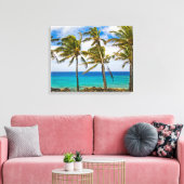 Kokospalmbomen (Cocos nucifera) wiegen in Canvas Afdruk (Insitu (Woonkamer))