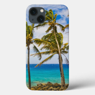 Kokospalmboom (Cocos nucifera) wiegend in iPhone 13 Hoesje