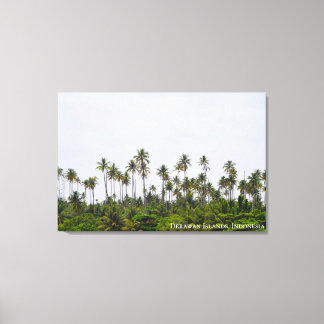 Kokospalmboom Eiland Landschap Reis Foto Canvas Afdruk