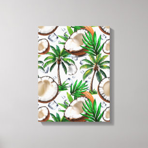 Kokospalmboom Tropisch ontwerp Canvas Afdruk