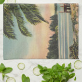  kokospalmen Tropische bries zonsondergang Theedoek (Gevouwen)