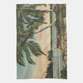  kokospalmen Tropische bries zonsondergang Theedoek (Verticaal)