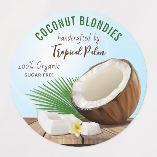 Kokosvrucht Bakkers Labels (Design 1)