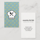 Koks Hoed Bestek Stippen Visitekaartje (Voorkant / Achterkant)
