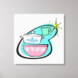 Koksgewijs atomair ontwerp verrekend canvas afdruk