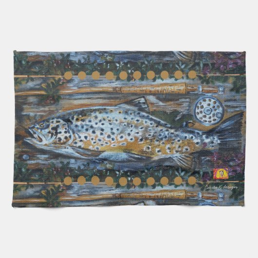 Kökshandduk Skitfiske  Theedoek (Horizontaal)